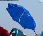 Пляжный зонтик синий